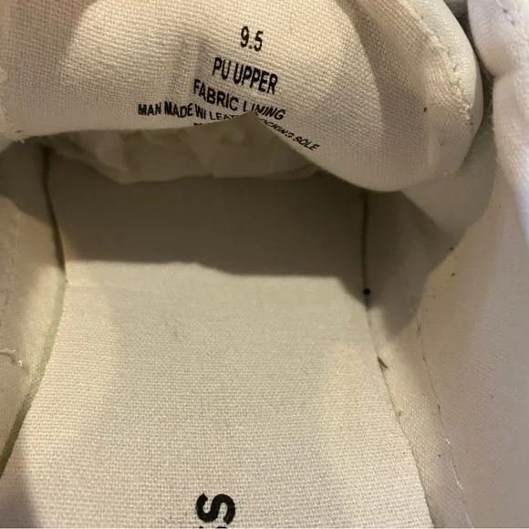 Express Shoes Mens Comfort Sneakers White Faux Leather Lace Up Low Top Size 9.5 - Picture 12 of 12